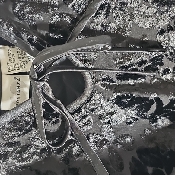 Sastanza Sexy Womens Body Suit In A XXL Black Wimsagoth burnOut veLvet And satin - Picture 3 of 9